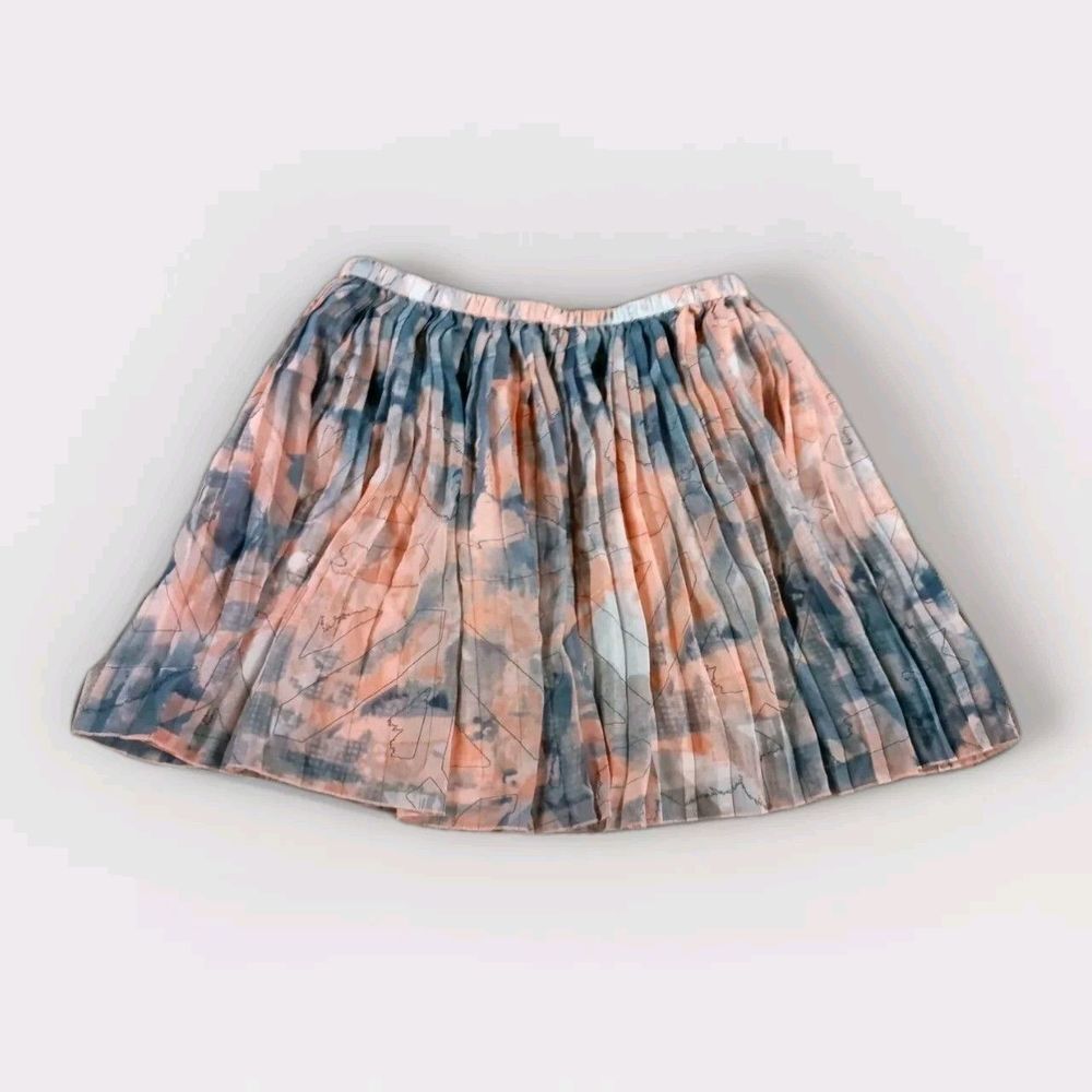 BCBGeneration Women Y2K Multicolor Mini Skirt Medium M Elastic Waist Pleated EUC